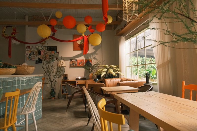 Tatte bakery interior with warm atmosphere
